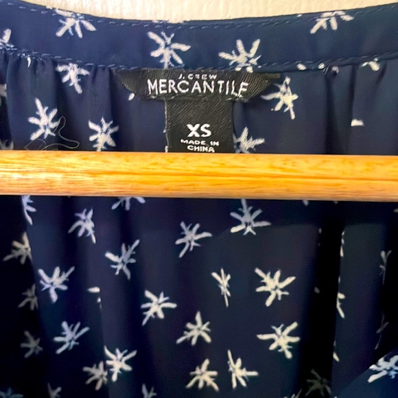 J. Crew Mercantile navy cap sleeved light weight dress size XS - Picture 5 of 10